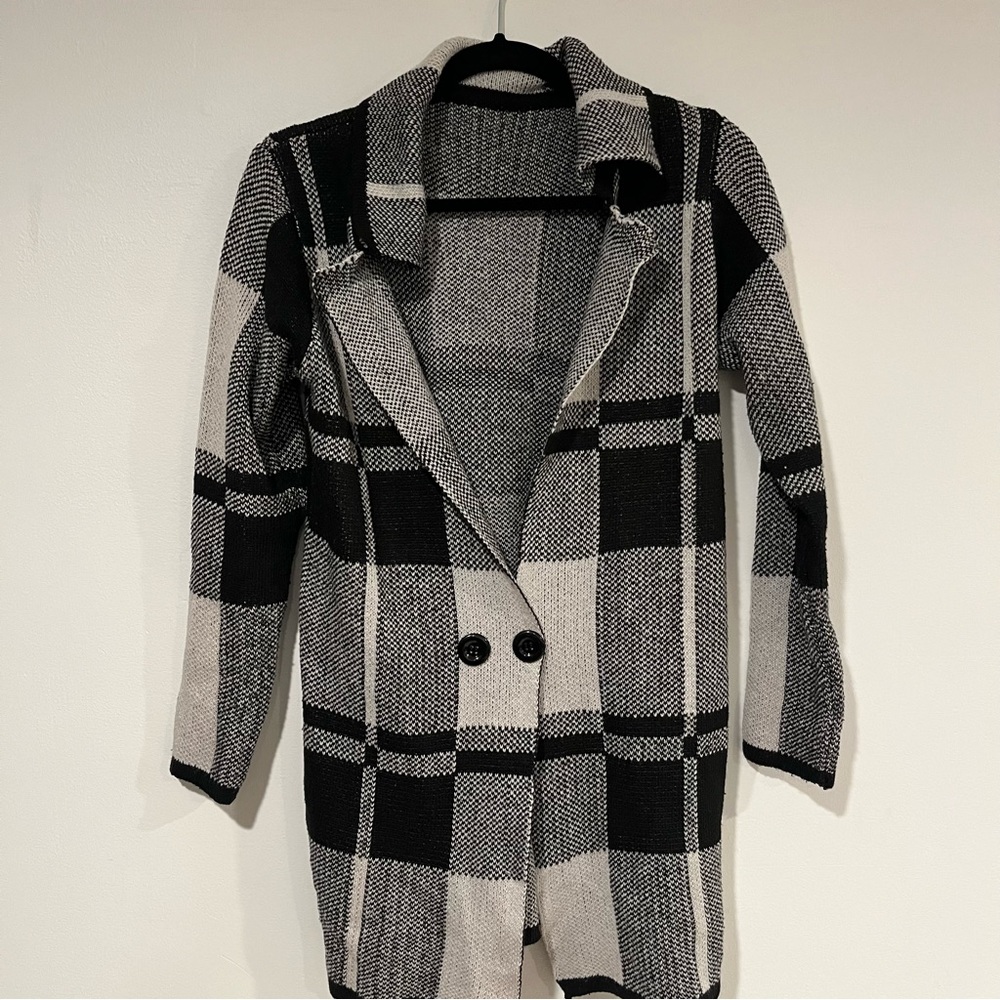 Jacket sweater pleated